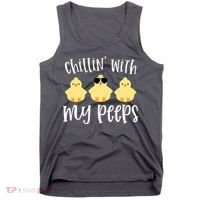 Chillin With My Peeps Cute Tank Top thumb 0