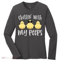 Chillin With My Peeps Cute Women's Long Sleeve Shirt thumb 0
