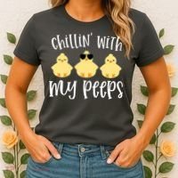 Chillin With My Peeps Cute Women's T-Shirt thumb 2