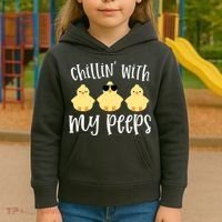 Chillin With My Peeps Cute Kids Hoodie thumb 3