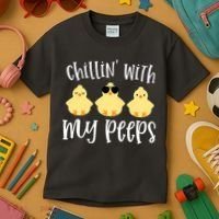 Chillin With My Peeps Cute Kids T-Shirt thumb 3