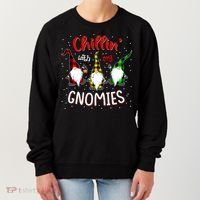 Chillin With My Gnomies Gnome Lover Xmas Buffalo Plaid Women's Sweatshirt thumb 0