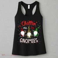 Chillin With My Gnomies Gnome Lover Xmas Buffalo Plaid Women's Tank Top thumb 3