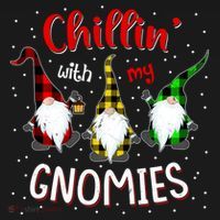 Chillin With My Gnomies Gnome Lover Xmas Buffalo Plaid Tank Top thumb 6