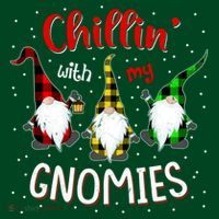 Chillin With My Gnomies Gnome Lover Xmas Buffalo Plaid Hoodie thumb 2