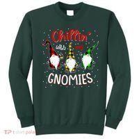 Chillin With My Gnomies Gnome Lover Xmas Buffalo Plaid Sweatshirt thumb 0