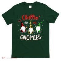 Chillin With My Gnomies Gnome Lover Xmas Buffalo Plaid T-Shirt thumb 0