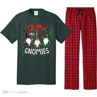 Chillin With My Gnomies Gnome Lover Xmas Buffalo Plaid Pajama Set thumb 0