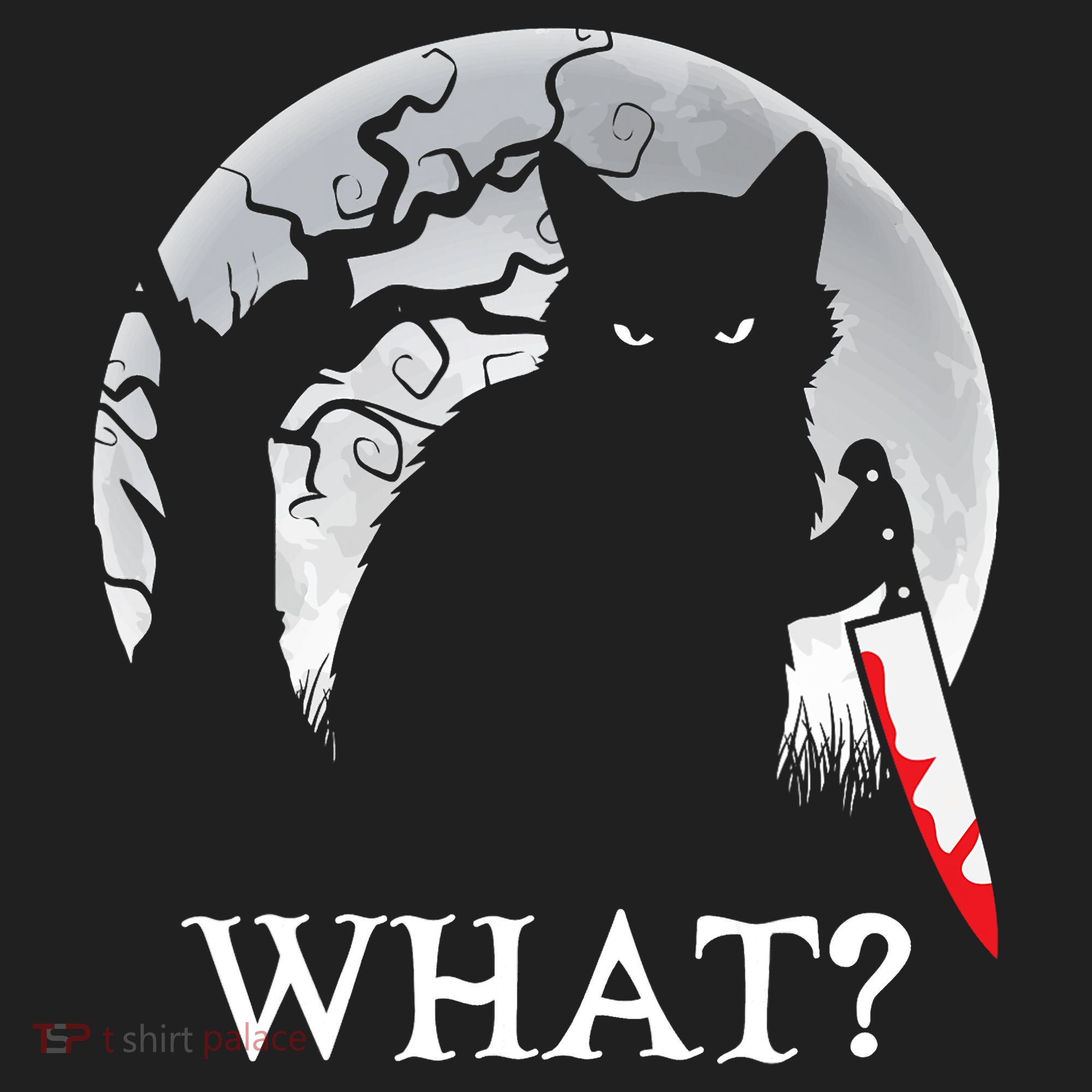Cat What? Murderous Black Cat With Knife Halloween Cat Black Cat Lover Gift Beanie