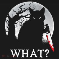 Cat What? Murderous Black Cat With Knife Halloween Cat Black Cat Lover Gift Baby Bodysuit thumb 2