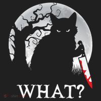 Cat What? Murderous Black Cat With Knife Halloween Cat Black Cat Lover Gift Hat thumb 2