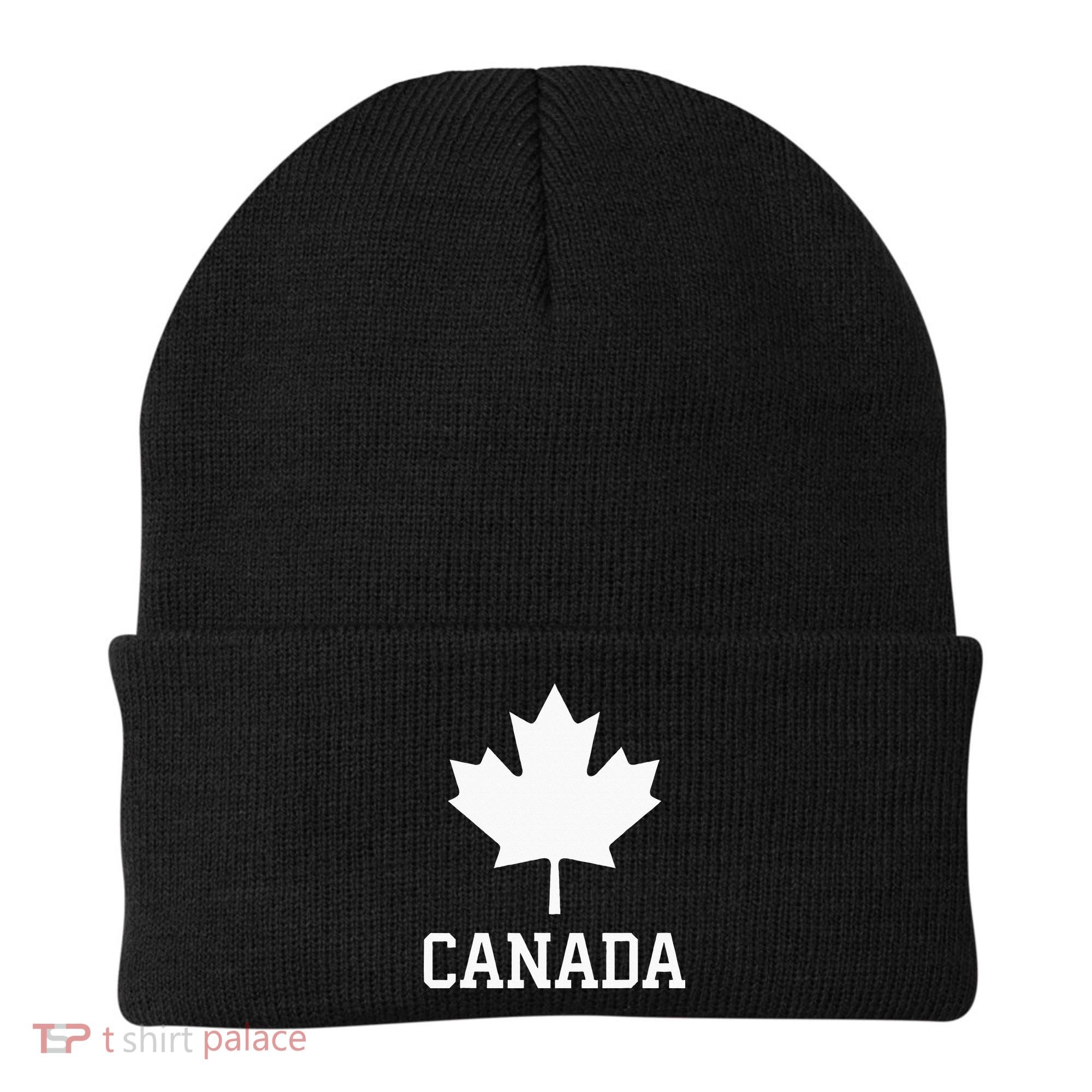 Canada Women Men Kids Canadian Maple Flag Canada Day Beanie