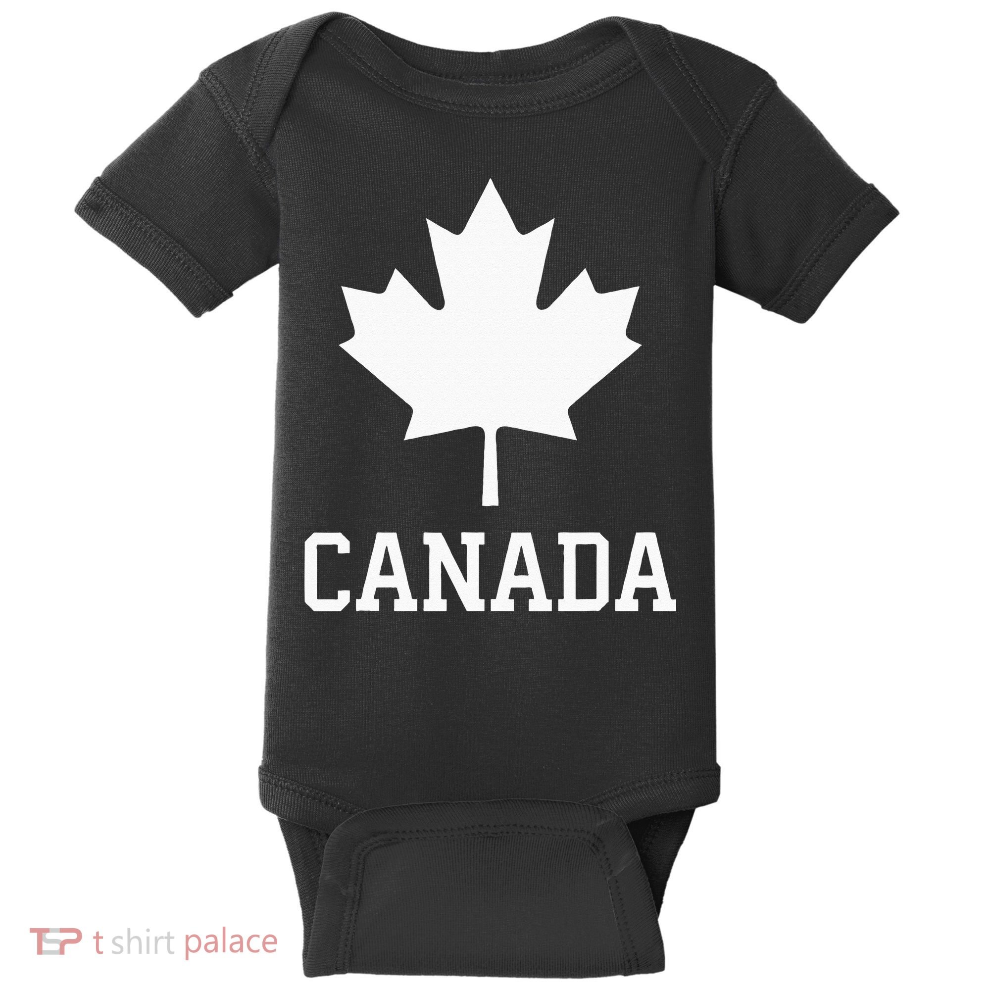 Canada Women Men Kids Canadian Maple Flag Canada Day Baby Bodysuit