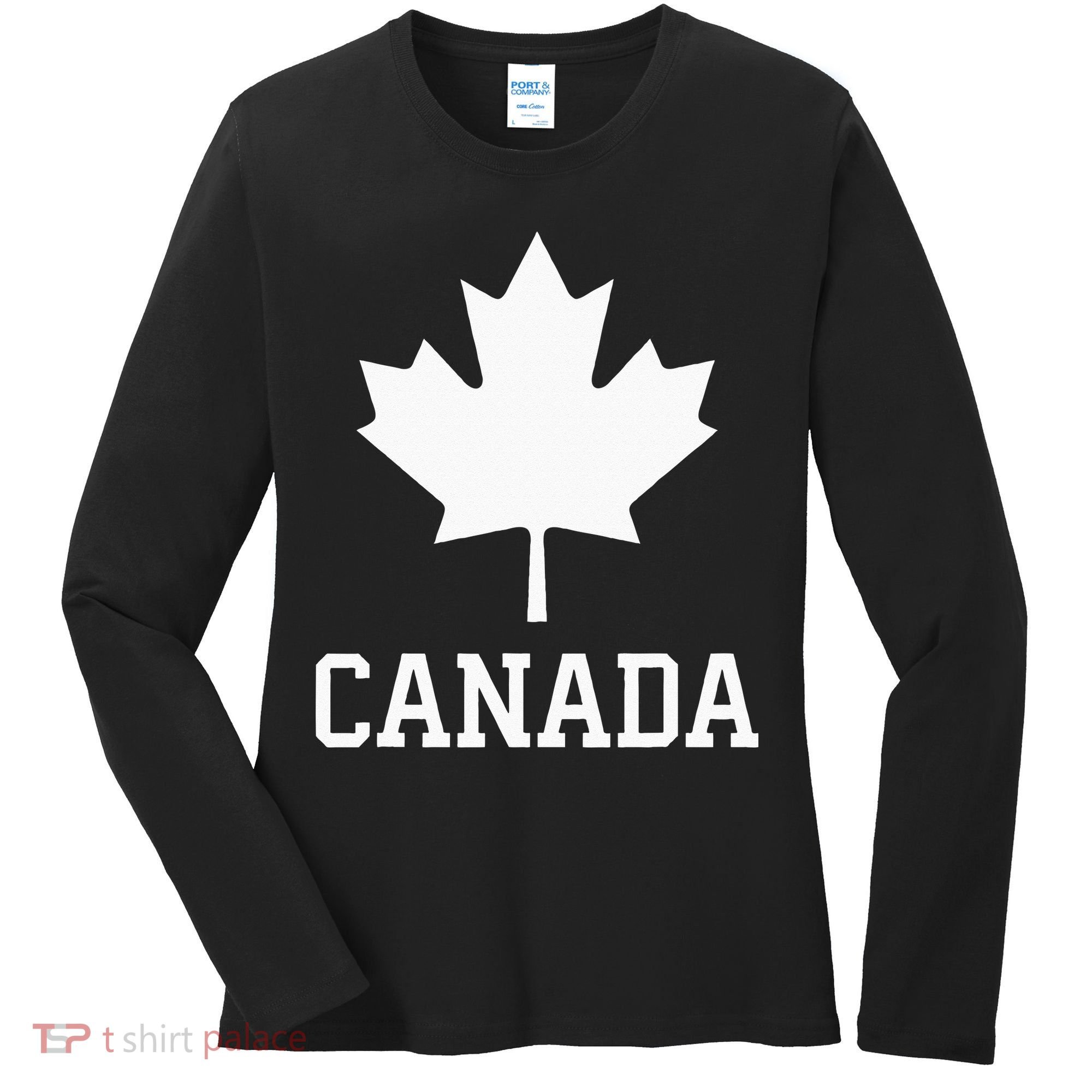Canada Women Men Kids Canadian Maple Flag Canada Day Women's Long Sleeve Shirt