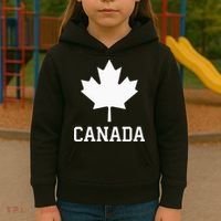 Canada Women Men Kids Canadian Maple Flag Canada Day Kids Hoodie thumb 3