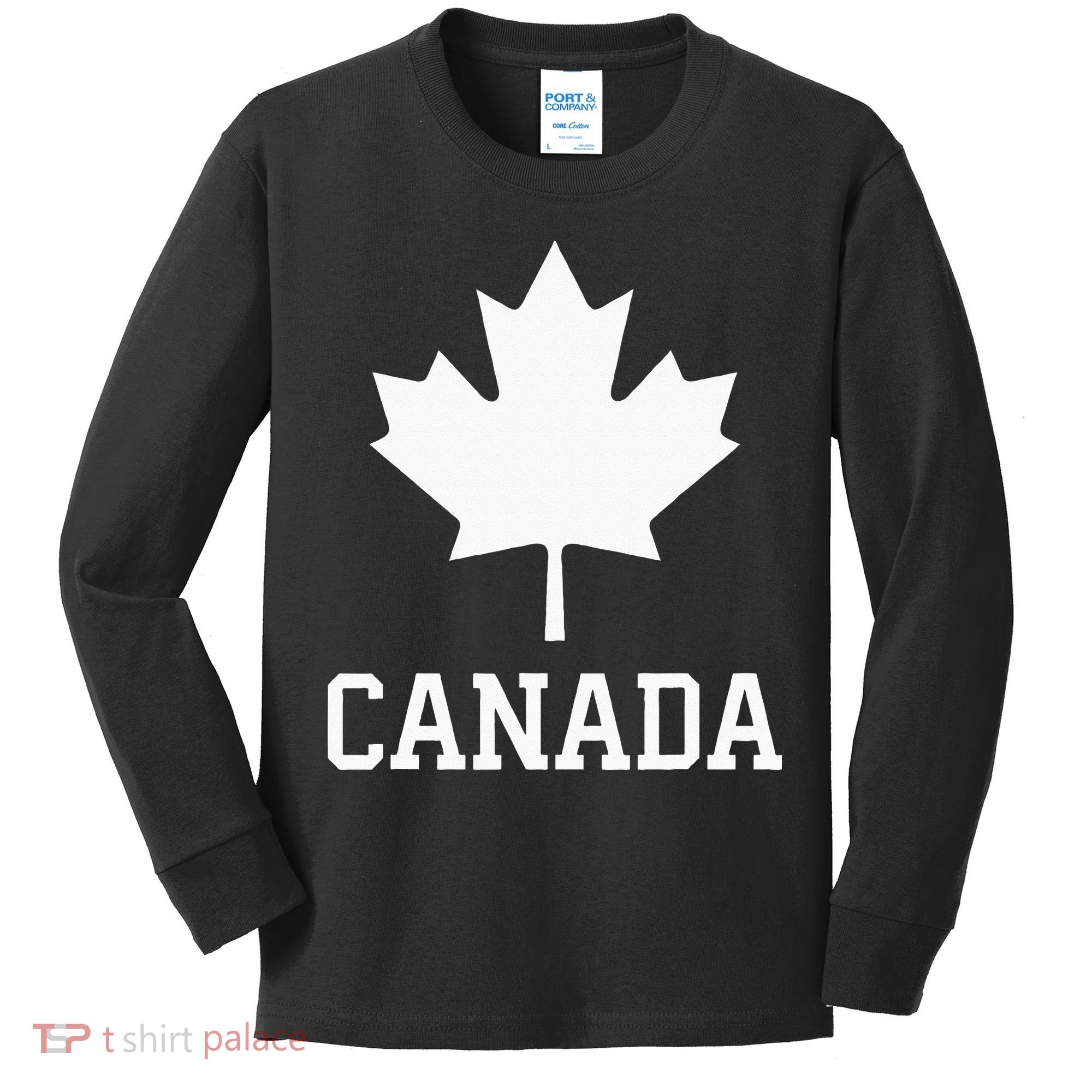 Canada Women Men Kids Canadian Maple Flag Canada Day Kids Long Sleeve Shirt