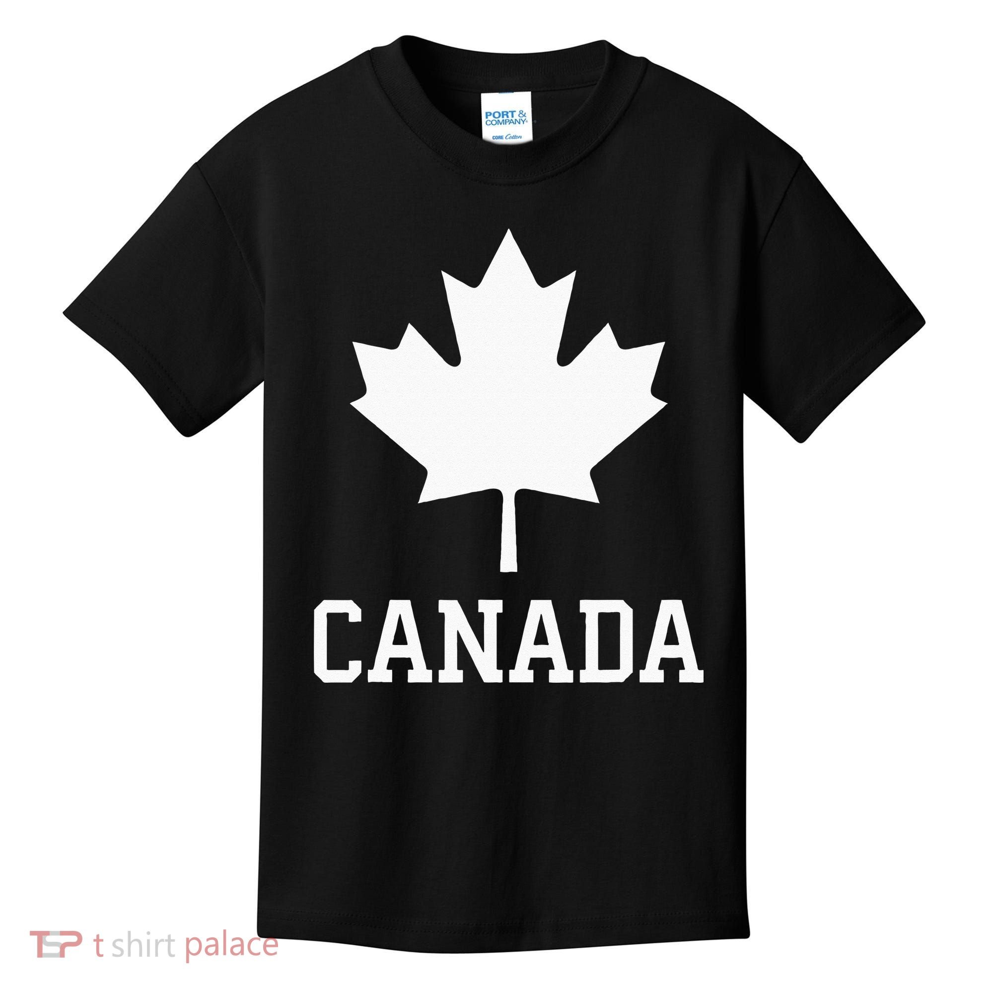 Canada Women Men Kids Canadian Maple Flag Canada Day Kids T-Shirt