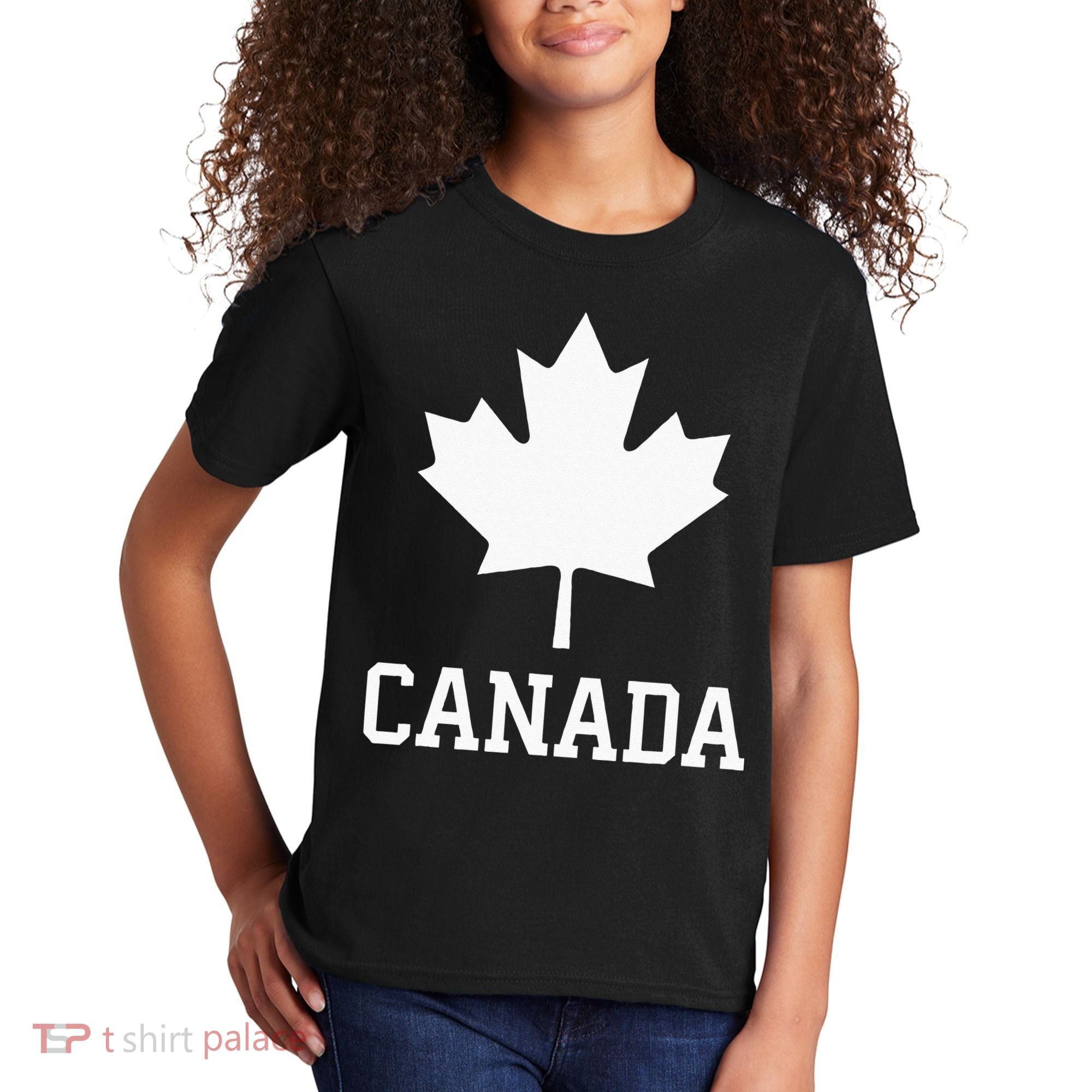 Canada Women Men Kids Canadian Maple Flag Canada Day Kids T-Shirt