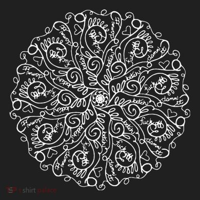 Curse Word Mandala Graphic Comfort Colors Heavyweight Long Sleeve T-Shirt