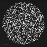 Curse Word Mandala Graphic Button thumb 1