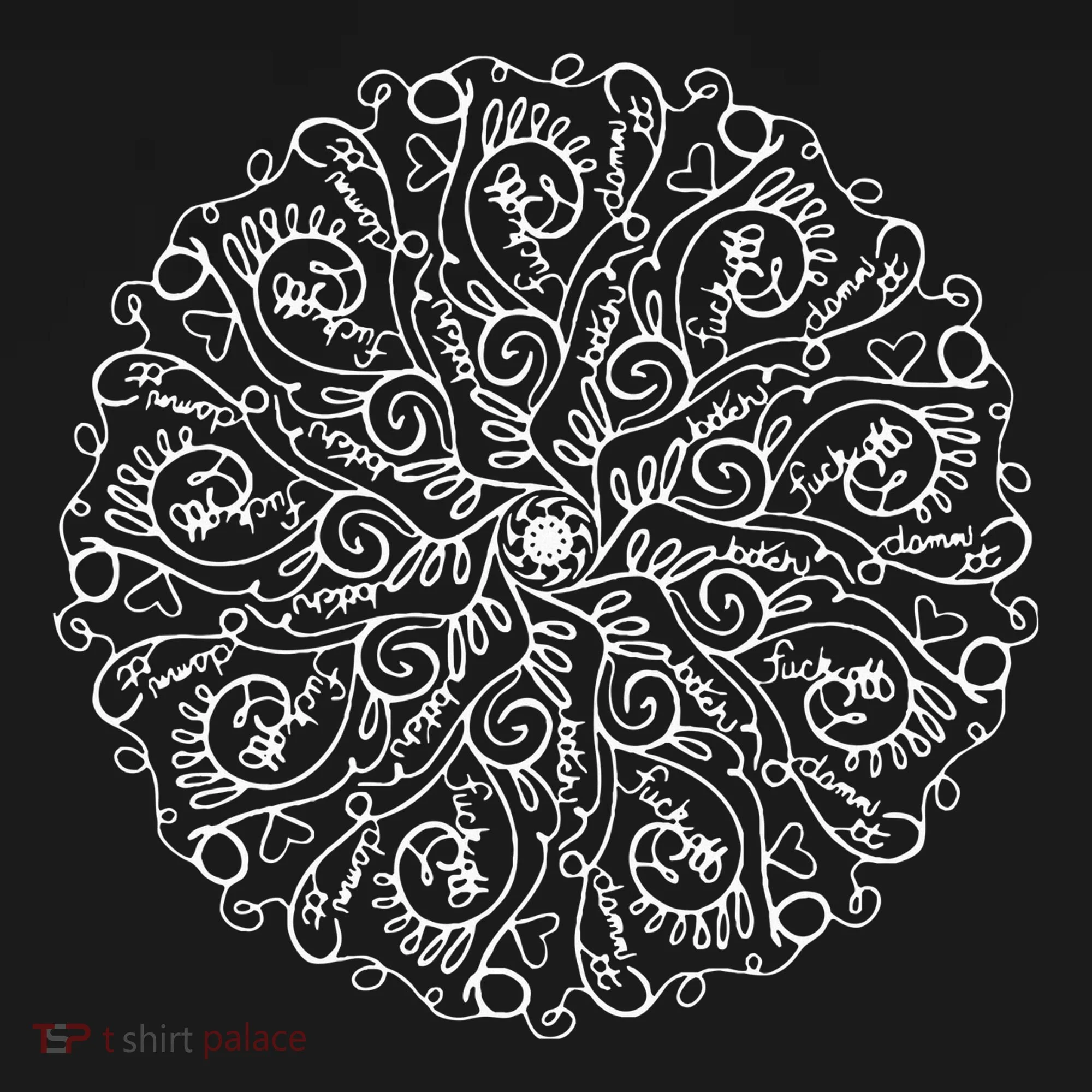 Curse Word Mandala Graphic Button