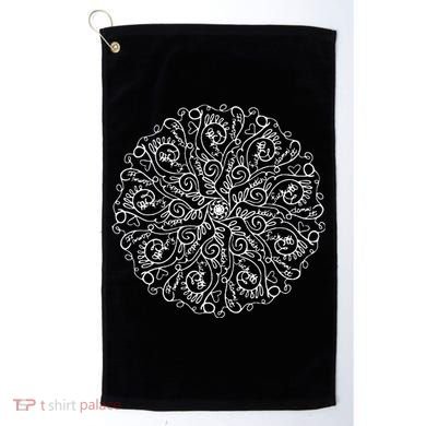 Curse Word Mandala Graphic Golf Towel