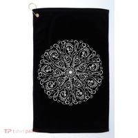 Curse Word Mandala Graphic Golf Towel thumb 0