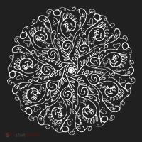 Curse Word Mandala Graphic Golf Towel thumb 3