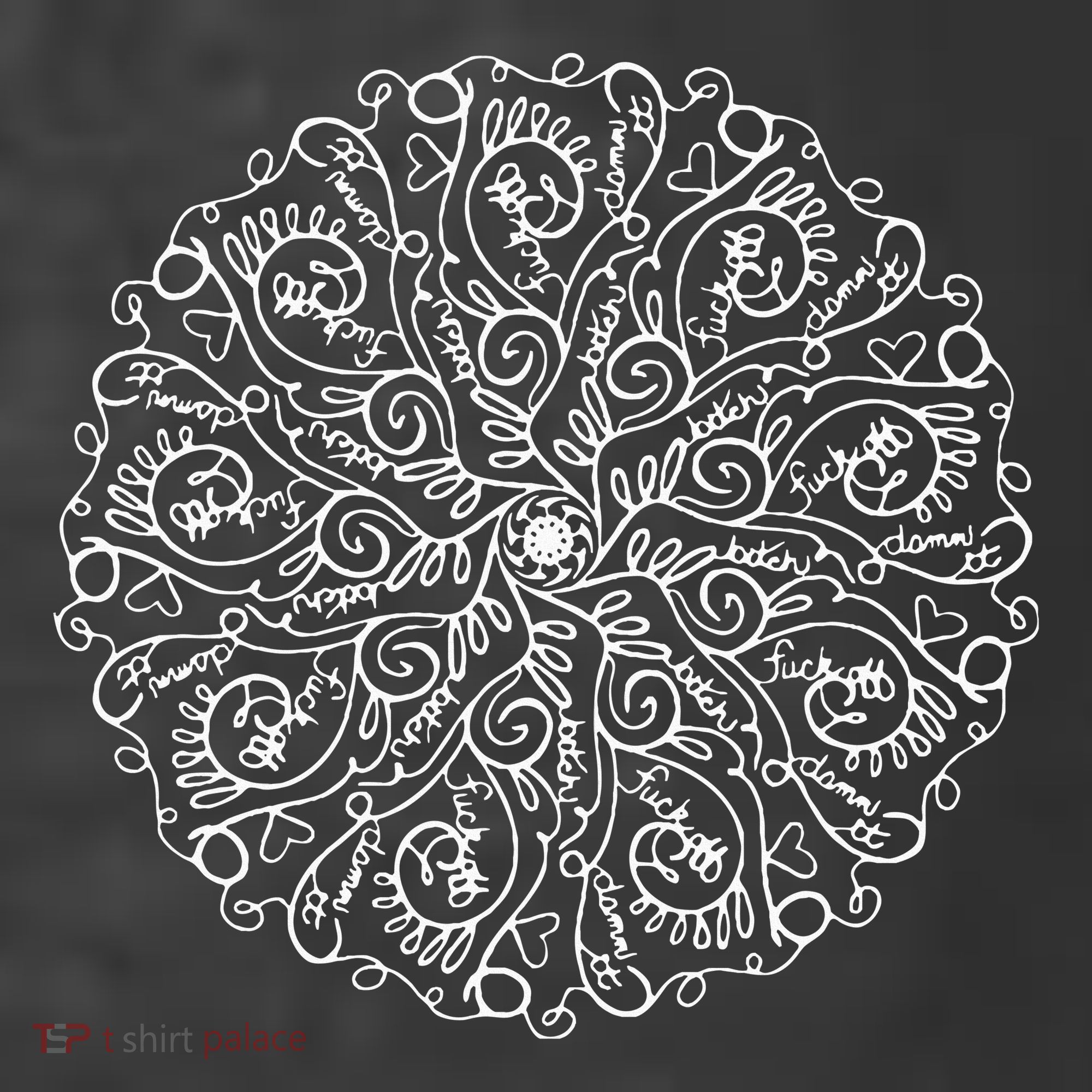 Curse Word Mandala Graphic T-Shirt