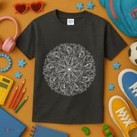 Curse Word Mandala Graphic Kids T-Shirt thumb 3