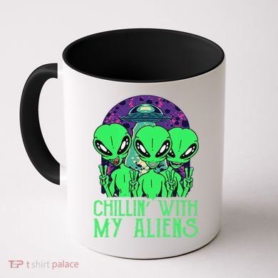 Chillin With My Aliens Group Halloween Coffee Mug