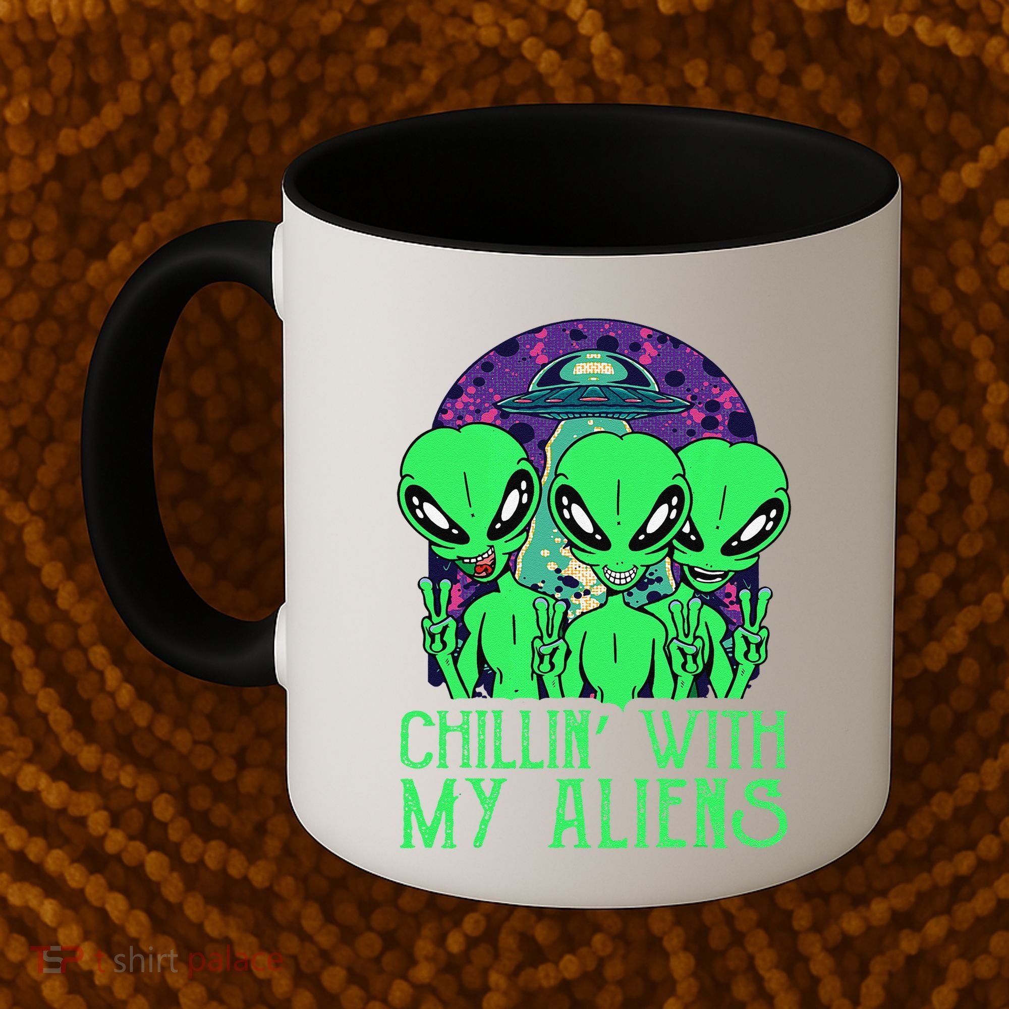 Chillin With My Aliens Group Halloween Coffee Mug