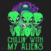 Chillin With My Aliens Group Halloween Beanie thumb 2