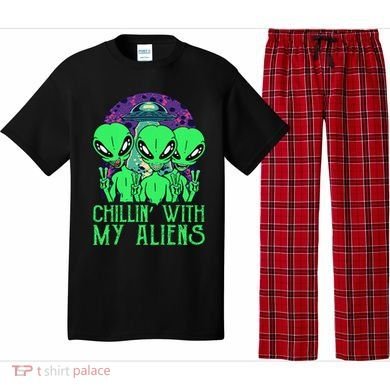 Chillin With My Aliens Group Halloween Pajama Set