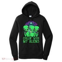 Chillin With My Aliens Group Halloween Women's Hoodie thumb 0