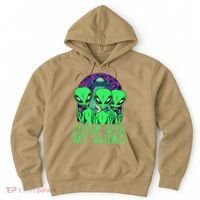Chillin With My Aliens Group Halloween Hoodie thumb 0