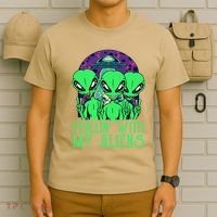 Chillin With My Aliens Group Halloween T-Shirt thumb 6