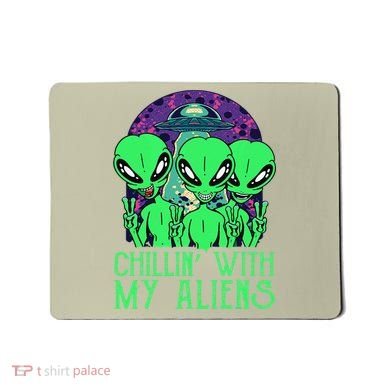 Chillin With My Aliens Group Halloween Mousepad