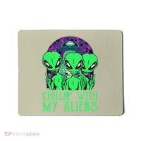 Chillin With My Aliens Group Halloween Mousepad thumb 0