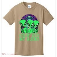Chillin With My Aliens Group Halloween Kids T-Shirt thumb 0