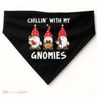 Chillin With My Gnomies Christmas Holiday USA-Made Doggie Bandana thumb 0