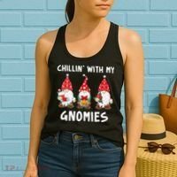 Chillin With My Gnomies Christmas Holiday Women's Tank Top thumb 2