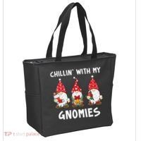 Chillin With My Gnomies Christmas Holiday Tote Bag thumb 2
