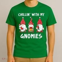 Chillin With My Gnomies Christmas Holiday T-Shirt thumb 3