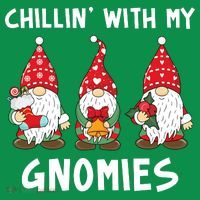 Chillin With My Gnomies Christmas Holiday Coaster thumb 2