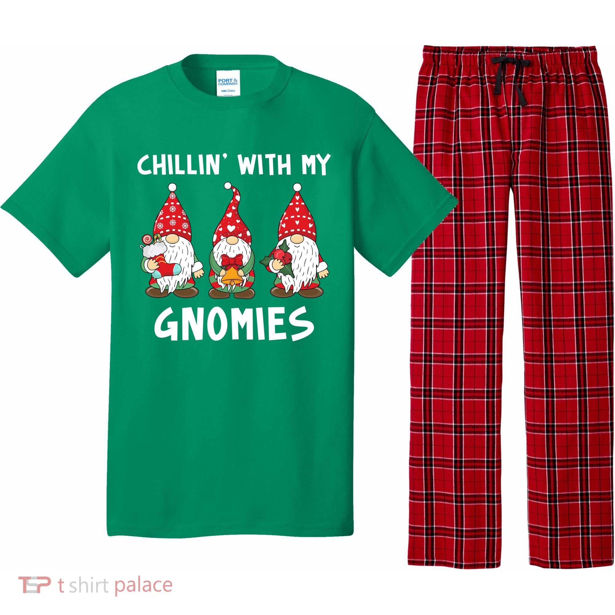 Chillin With My Gnomies Christmas Holiday Pajama Set
