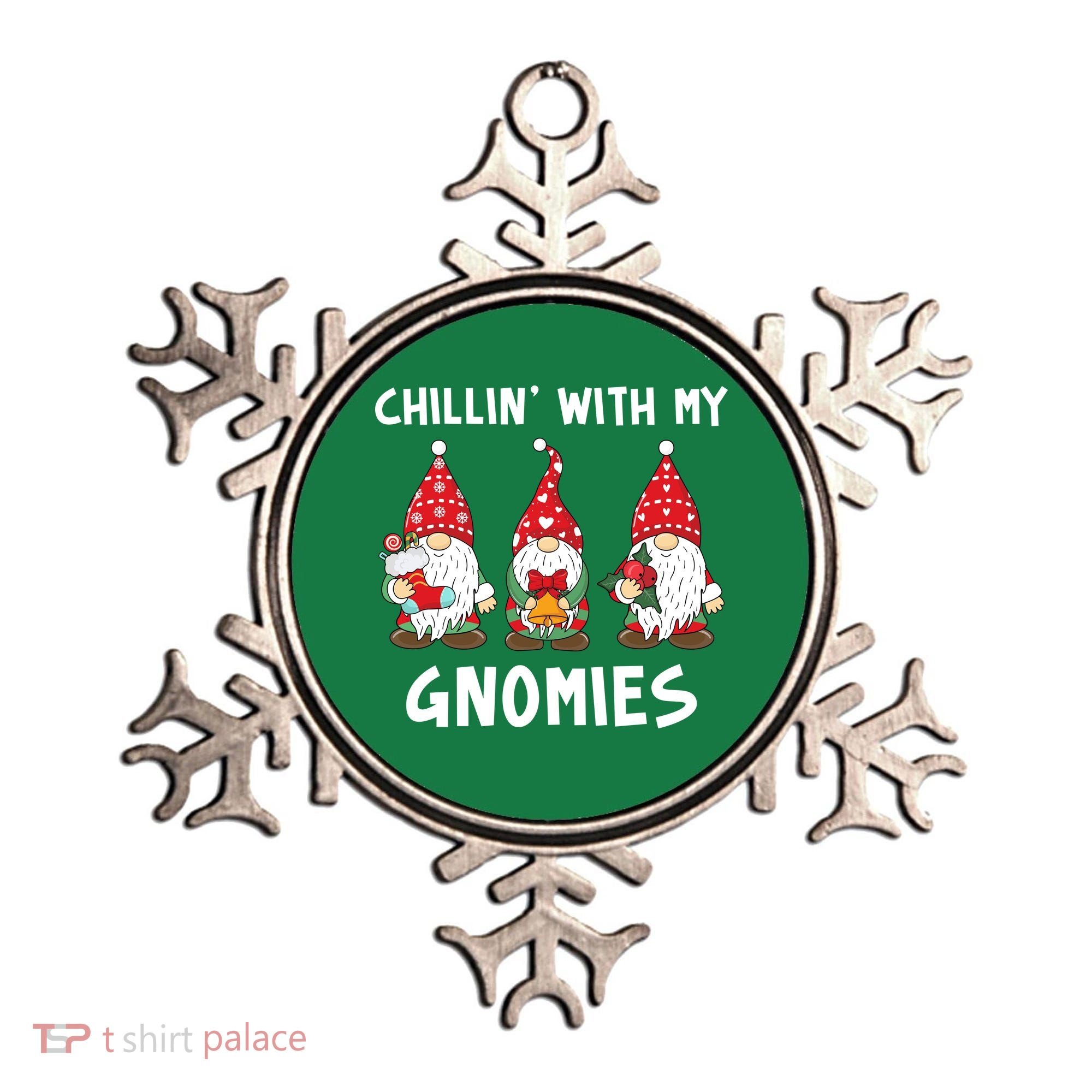 Chillin With My Gnomies Christmas Holiday Ornament