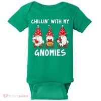 Chillin With My Gnomies Christmas Holiday Baby Bodysuit thumb 0