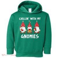 Chillin With My Gnomies Christmas Holiday Toddler Hoodie thumb 0