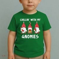 Chillin With My Gnomies Christmas Holiday Toddler T-Shirt thumb 2